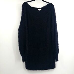 L Love Oversized Faux Fur Fuzzy Sweater